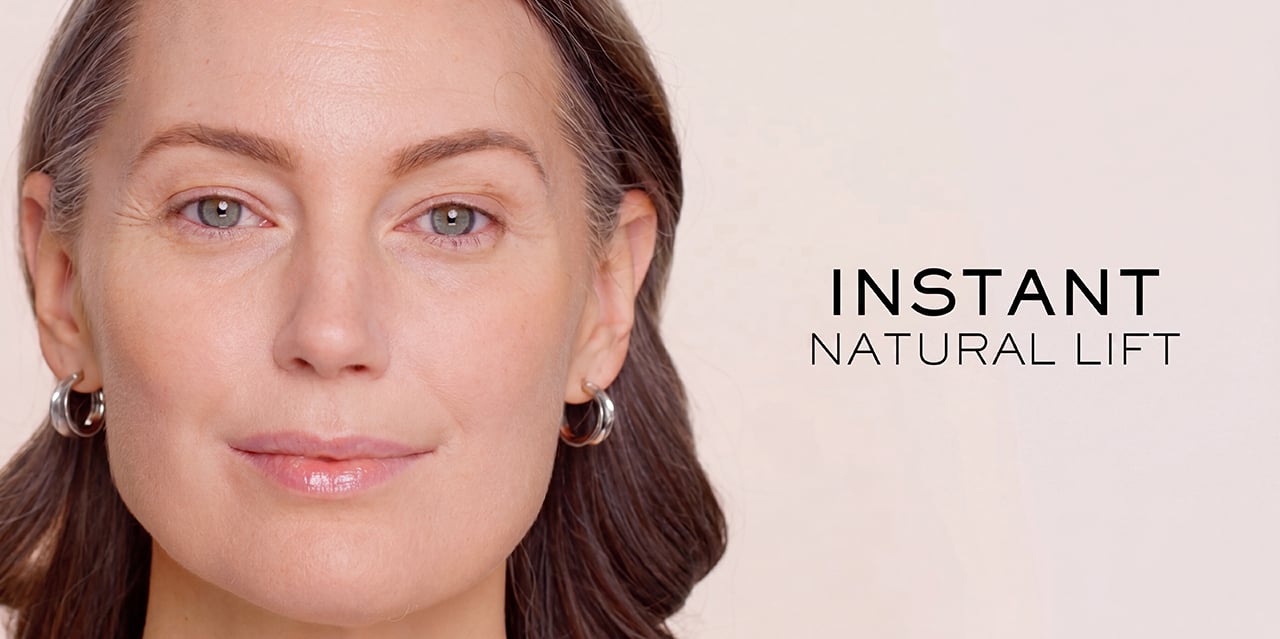 Blend contour upwards and outwards to complete the instant natural lift look